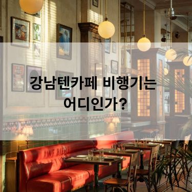 강남텐카페 비행기는 어디인가? 수련마담